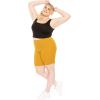 imageSTRETCH IS COMFORT Womens Plus Size Cotton Biker Shorts  Cotton  XLarge  7XMustard Yellow