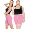 imageSTRETCH IS COMFORT Womens Plus Size Cotton Biker Shorts  Cotton  XLarge  7XPink Daisies