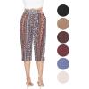 imageSTRETCH IS COMFORT Womens Straight Leg and Flowy Gaucho Pants with Pockets  Small5XBoho Natural Floral