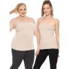 imageSTRETCH IS COMFORT Womens ampamp Plus Mid and Long Length Tube Top  X Small  5XOffwhite