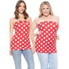 imageSTRETCH IS COMFORT Womens ampamp Plus Mid and Long Length Tube Top  X Small  5XRed White Polkadot