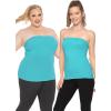 imageSTRETCH IS COMFORT Womens ampamp Plus Mid and Long Length Tube Top  X Small  5XTurquoise