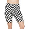 imageSTRETCH IS COMFORT Biker Shorts for Women  Womens Athletic Workout Shorts  Cotton  Small  5XCheckered Black and White
