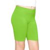 imageSTRETCH IS COMFORT Girls Cotton Biker Shorts and Cartwheel Shorts  Two Lengths to Choose from  Size 414Lime Green
