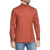 imageSTRETCH IS COMFORT Mens Oh So Soft Mock Neck Long Sleeve Shirt Perfect for Casual Wear Stylish Classic Fit  Small5XRust