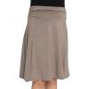 imageSTRETCH IS COMFORT Premium Stretch Youth Girls Knee Length Flowy Ruched Waistband SkirtMocha