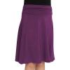 imageSTRETCH IS COMFORT Premium Stretch Youth Girls Knee Length Flowy Ruched Waistband SkirtPurple