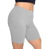 imageSTRETCH IS COMFORT Womens and Plus Oh So Soft Biker Shorts  Adult Small to 7XHeather Gray