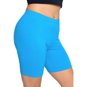 imageSTRETCH IS COMFORT Biker Shorts for Women  Womens Athletic Workout Shorts  Cotton  Small  5XOcean Blue