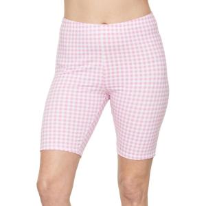 imageSTRETCH IS COMFORT Biker Shorts for Women  Womens Athletic Workout Shorts  Cotton  Small  5XPink Gingham