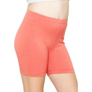 imageSTRETCH IS COMFORT Girls Cotton Biker Shorts and Cartwheel Shorts  Two Lengths to Choose from  Size 414Coral
