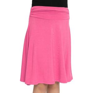 imageSTRETCH IS COMFORT Premium Stretch Youth Girls Knee Length Flowy Ruched Waistband SkirtHot Pink
