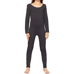 imageSTRETCH IS COMFORT Teamwear Girls Cotton Tank UnitardBlack Long Sleeves