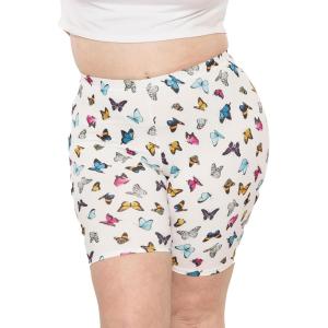 imageSTRETCH IS COMFORT Womens Plus Size Cotton Biker Shorts  Cotton  XLarge  7XButterfly