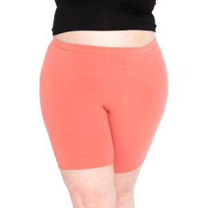 imageSTRETCH IS COMFORT Womens Plus Size Cotton Biker Shorts  Cotton  XLarge  7XCoral