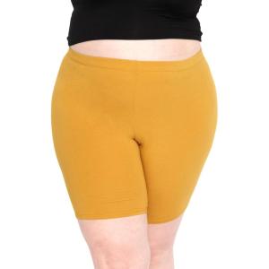 imageSTRETCH IS COMFORT Womens Plus Size Cotton Biker Shorts  Cotton  XLarge  7XMustard Yellow