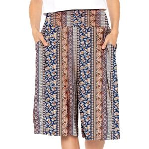 imageSTRETCH IS COMFORT Womens Straight Leg and Flowy Gaucho Pants with Pockets  Small5XBoho Natural Floral