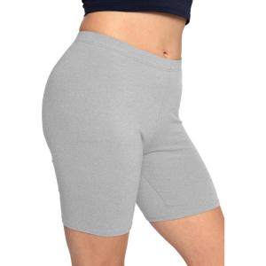 imageSTRETCH IS COMFORT Womens and Plus Oh So Soft Biker Shorts  Adult Small to 7XHeather Gray