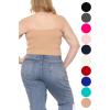 imageSTRETCH IS COMFORT Womens Regular and Plus Size Crop Tube Top  Sizes Small  5XBeige