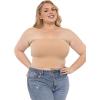 imageSTRETCH IS COMFORT Womens Regular and Plus Size Crop Tube Top  Sizes Small  5XBeige