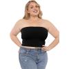 imageSTRETCH IS COMFORT Womens Regular and Plus Size Crop Tube Top  Sizes Small  5XBlack