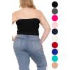 imageSTRETCH IS COMFORT Womens Regular and Plus Size Crop Tube Top  Sizes Small  5XBlack