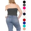 imageSTRETCH IS COMFORT Womens Regular and Plus Size Crop Tube Top  Sizes Small  5XCharcoal Grey