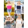 imageSTRETCH IS COMFORT Womens Regular and Plus Size Crop Tube Top  Sizes Small  5XCharcoal Grey