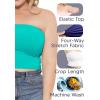 imageSTRETCH IS COMFORT Womens Regular and Plus Size Crop Tube Top  Sizes Small  5XCharcoal Grey