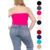 imageSTRETCH IS COMFORT Womens Regular and Plus Size Crop Tube Top  Sizes Small  5XHot Pink