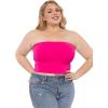 imageSTRETCH IS COMFORT Womens Regular and Plus Size Crop Tube Top  Sizes Small  5XHot Pink