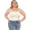 imageSTRETCH IS COMFORT Womens Regular and Plus Size Crop Tube Top  Sizes Small  5XOffwhite