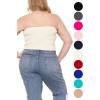 imageSTRETCH IS COMFORT Womens Regular and Plus Size Crop Tube Top  Sizes Small  5XOffwhite