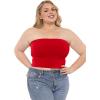 imageSTRETCH IS COMFORT Womens Regular and Plus Size Crop Tube Top  Sizes Small  5XRed