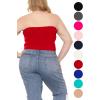 imageSTRETCH IS COMFORT Womens Regular and Plus Size Crop Tube Top  Sizes Small  5XRed