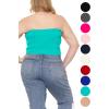 imageSTRETCH IS COMFORT Womens Regular and Plus Size Crop Tube Top  Sizes Small  5XTurquoise