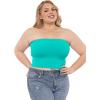 imageSTRETCH IS COMFORT Womens Regular and Plus Size Crop Tube Top  Sizes Small  5XTurquoise