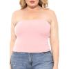 imageSTRETCH IS COMFORT Womens Regular and Plus Size Crop Tube Top  Sizes Small  5XLight Pink