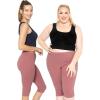 imageWomens and Plus Size KneeLength and Ankle Length LeggingsMauve