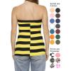 imageSTRETCH IS COMFORT Womens ampamp Plus Mid and Long Length Tube Top  X Small  5XBlack Yellow Stripes