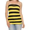 imageSTRETCH IS COMFORT Womens ampamp Plus Mid and Long Length Tube Top  X Small  5XBlack Yellow Stripes