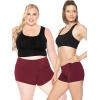 imageSTRETCH IS COMFORT Womens and Plus Size Nylon Booty Shorts  S3XBurgundy