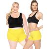 imageSTRETCH IS COMFORT Womens and Plus Size Nylon Booty Shorts  S3XYellow