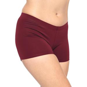 imageSTRETCH IS COMFORT Womens and Plus Size Nylon Booty Shorts  S3XBurgundy