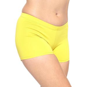 imageSTRETCH IS COMFORT Womens and Plus Size Nylon Booty Shorts  S3XYellow