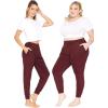 imageSTRETCH IS COMFORT Womens Cuffed Pleated Joggers Burgundy Medium