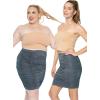 imageSTRETCH IS COMFORT Womens Ruched Pencil Knee Length Skirt Charcoal Gray 2X