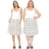 imageSTRETCH IS COMFORT Womens and Plus Size Scoop Hem Flare Mid Length Skirt with Pockets  S5XButterfly