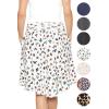 imageSTRETCH IS COMFORT Womens and Plus Size Scoop Hem Flare Mid Length Skirt with Pockets  S5XButterfly