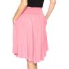 imageSTRETCH IS COMFORT Womens and Plus Size Scoop Hem Flare Mid Length Skirt with Pockets  S5XLight Pink